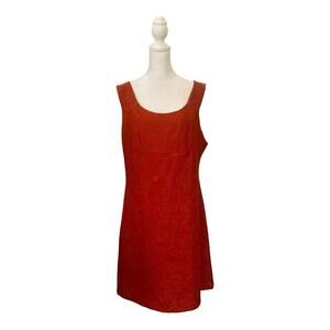 Anthropologie Dress Womens 12 What Goes‎ Around Comes Around Orange Brocade